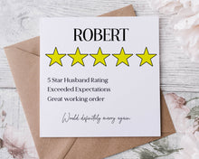 Load image into Gallery viewer, Husband Rating Card
