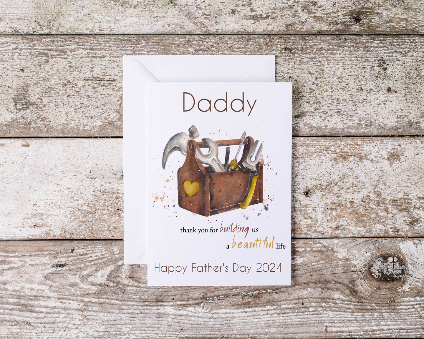 Tool Box (Brown) Greeting Card