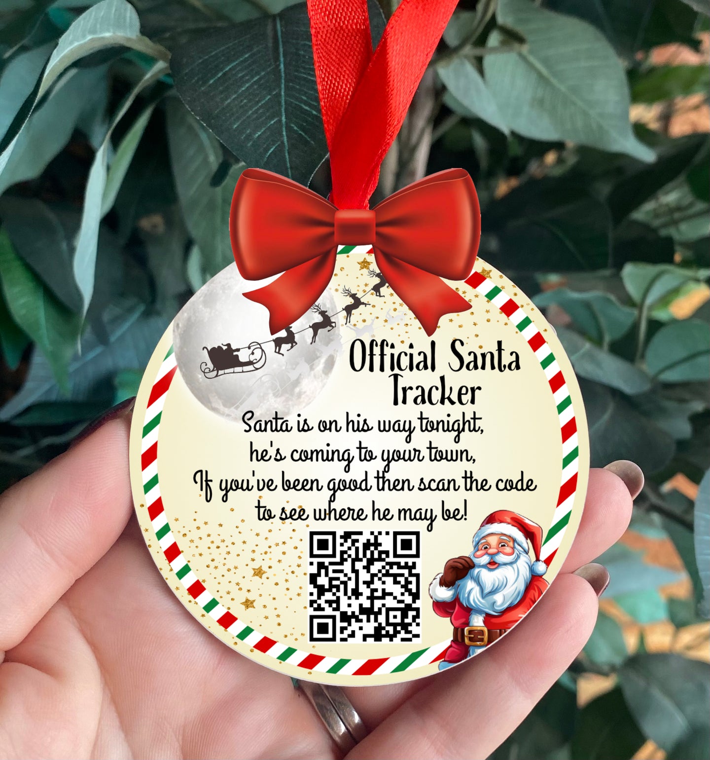 Santa Tracker Christmas Hanging Decoration