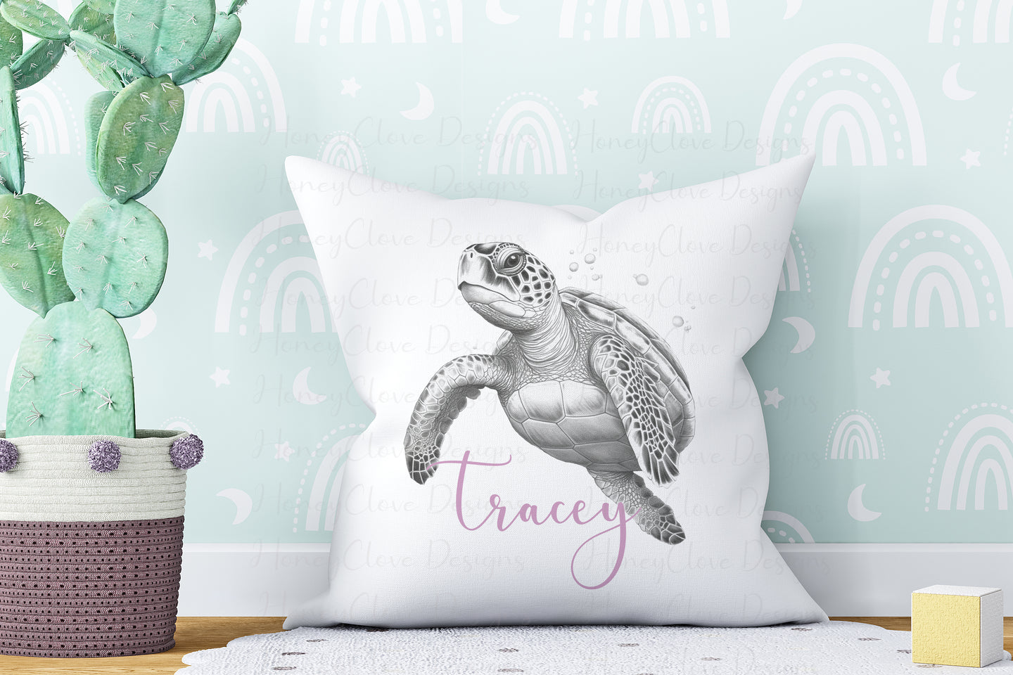 Sketch Design Cushion Turtle