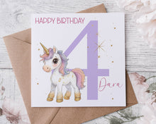 Load image into Gallery viewer, Baby Unicorn Birthday Card
