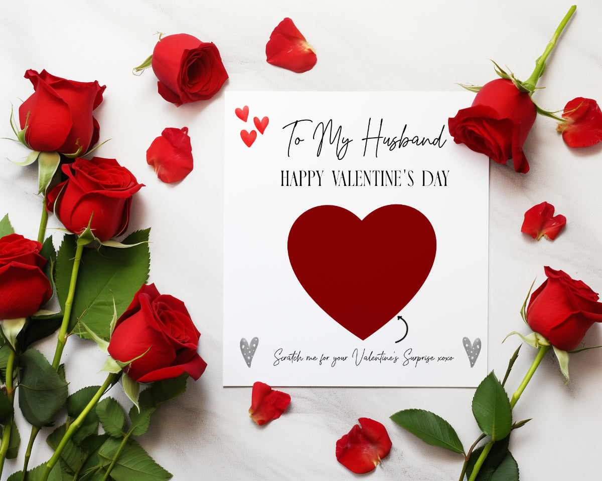 Valentine Scratch Card - heart design