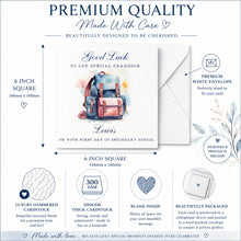 Load image into Gallery viewer, First day at school card  -vintage backpack
