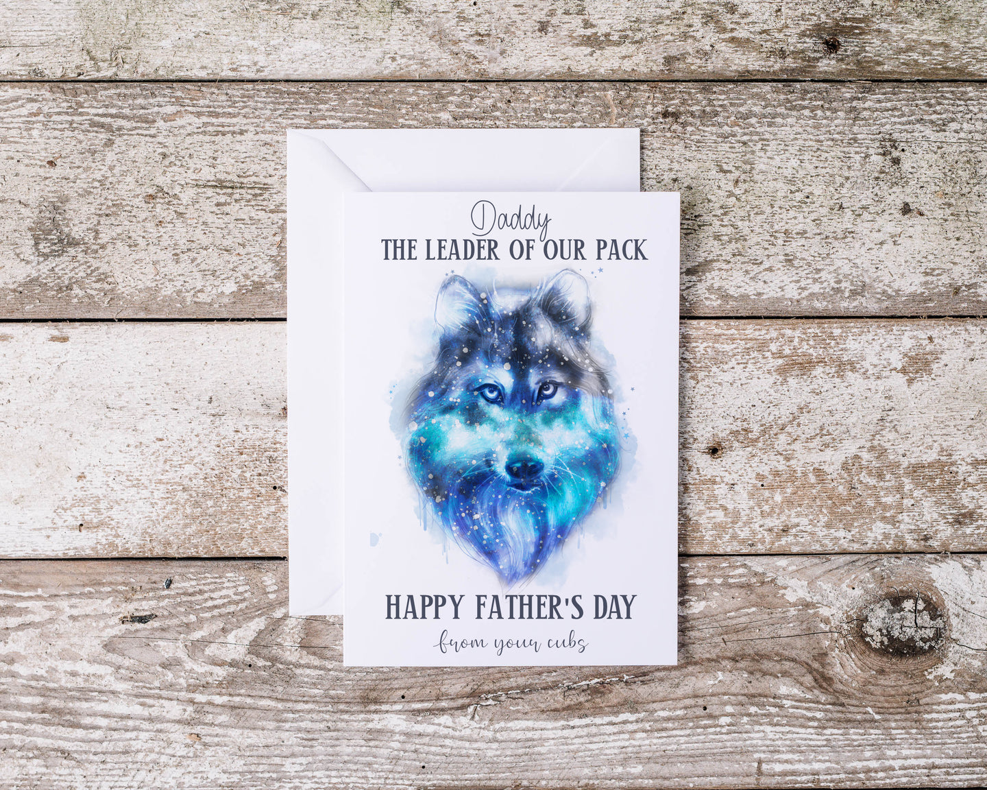 Galaxy wolf  Greeting Card
