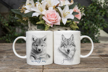 Load image into Gallery viewer, Sketch Design - Baby Wolf/wolf Mug
