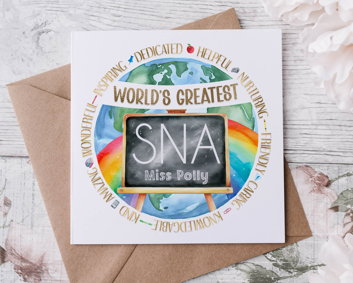 Best SNA globe thank you teacher card