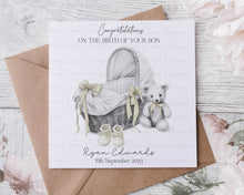 Load image into Gallery viewer, New Baby Card - Moses Basket
