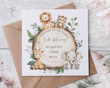 Load image into Gallery viewer, Zoo Animal New Baby Card
