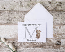 Load image into Gallery viewer, 1st Mother&#39;s Day Brown Bear Greeting Card
