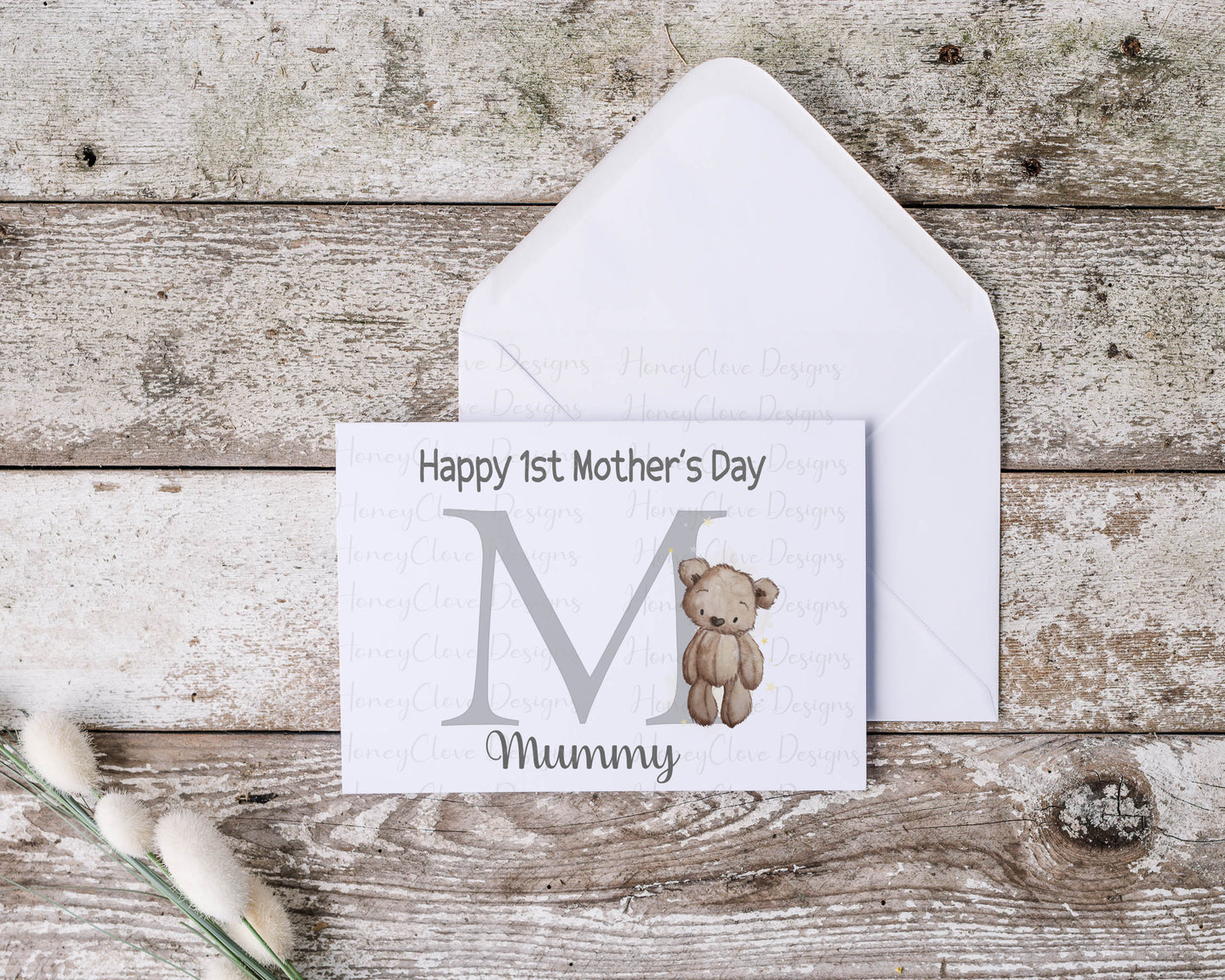 1st Mother's Day Brown Bear Greeting Card