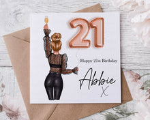 Load image into Gallery viewer, 18/21/30th/40th/50th Birthday Glam Card
