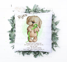 Load image into Gallery viewer, Dog Mascot - Green Ribbon Cushion
