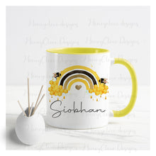 Load image into Gallery viewer, Bee HoneyComb Rainbow Mug
