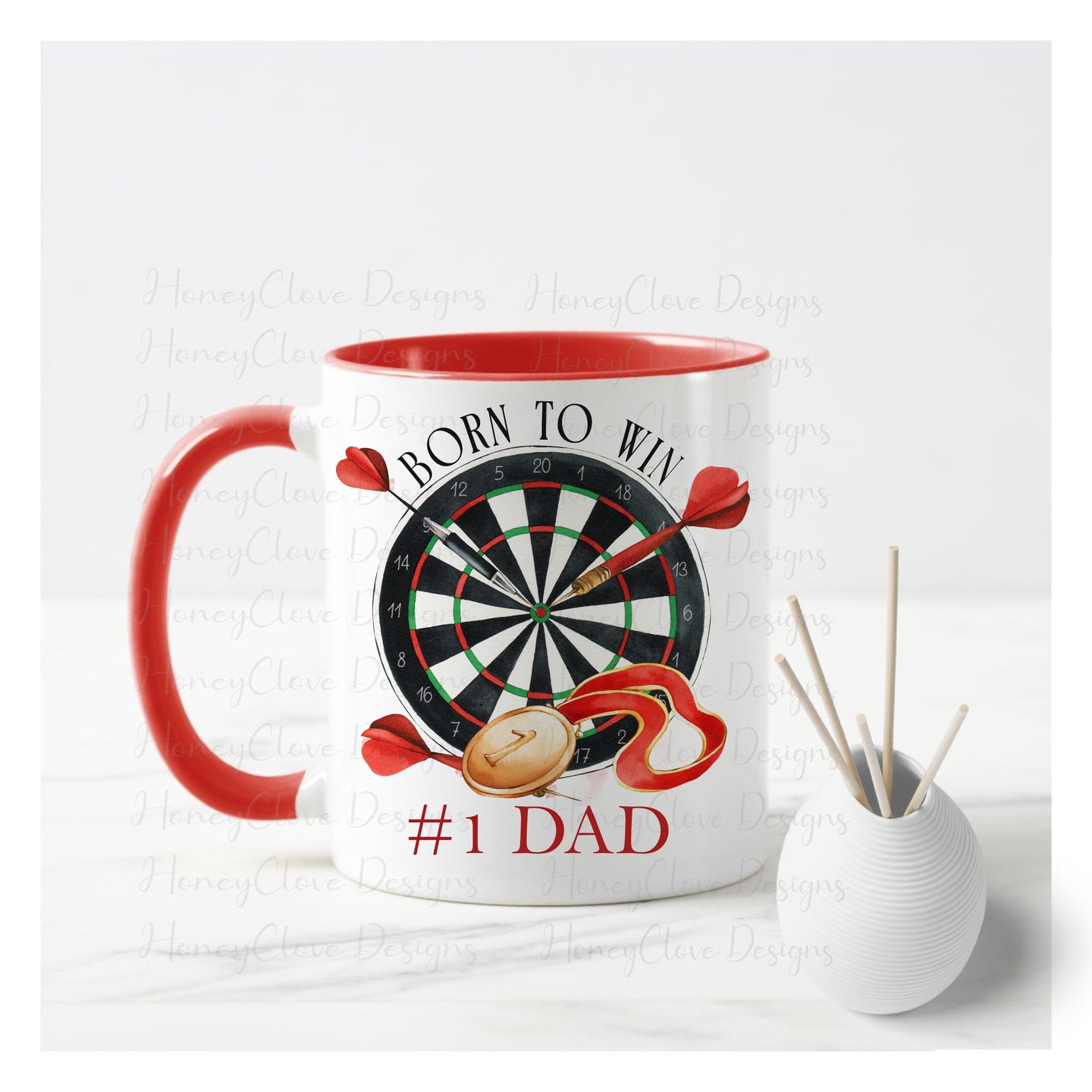 Dart Mug Red Handle