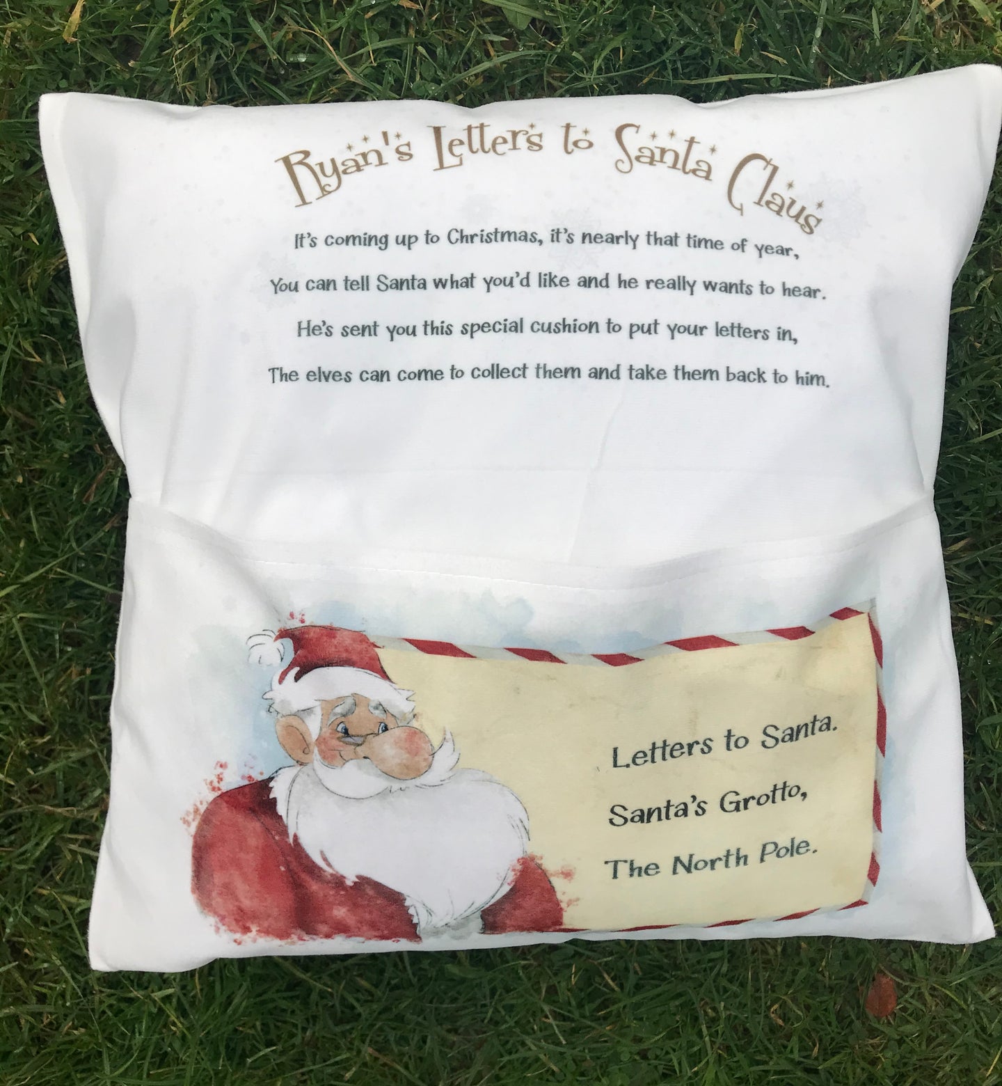 Santa Letter Pocket Cushion
