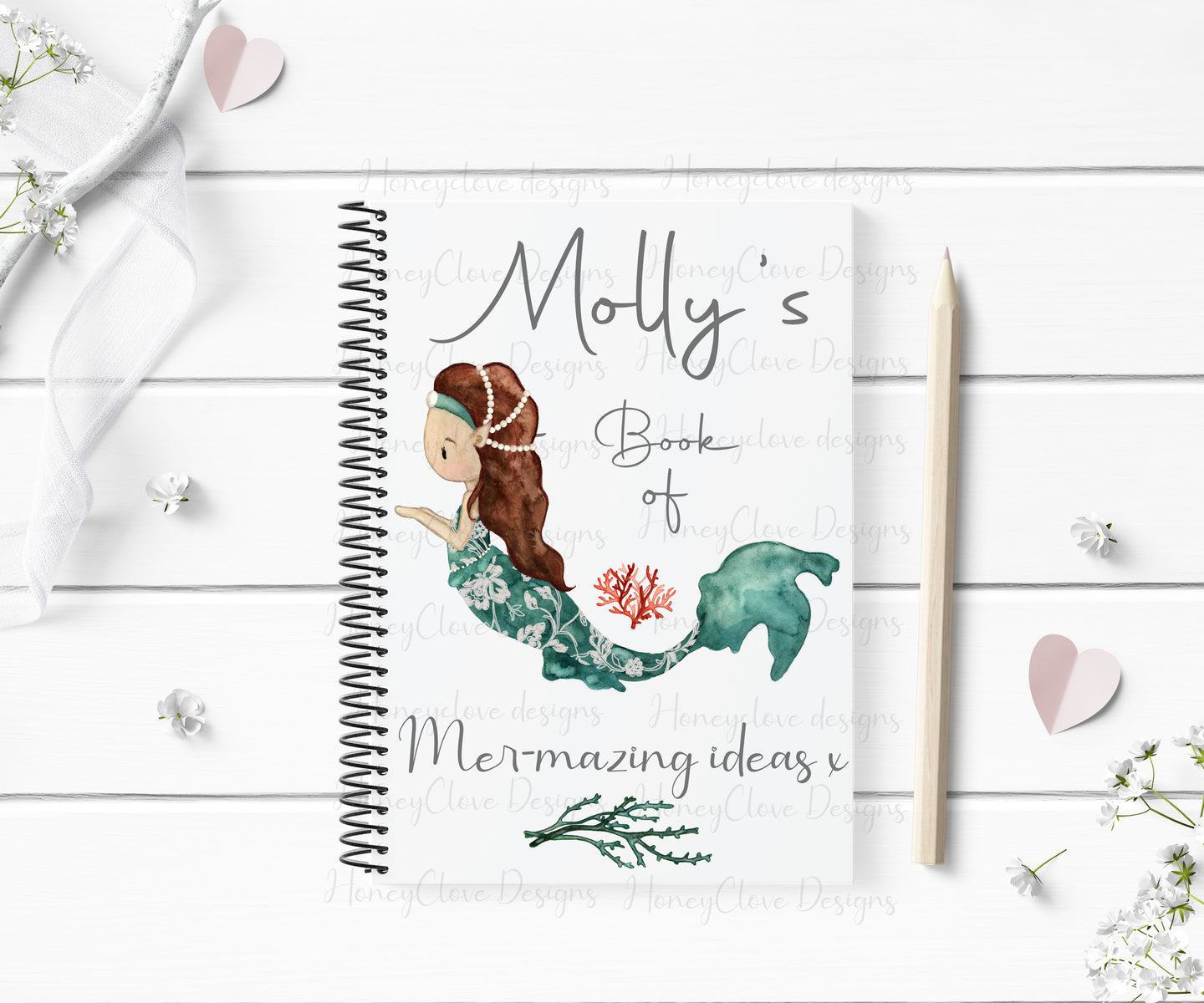 Mermaid Notebook -4 colours