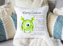 Load image into Gallery viewer, Worry Monster Cushion - 4 Designs
