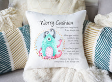 Load image into Gallery viewer, Worry Monster Cushion - 4 Designs
