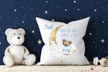 Load image into Gallery viewer, Pyjama Bear - Moon &amp; Stars Cushion (5 Colours)
