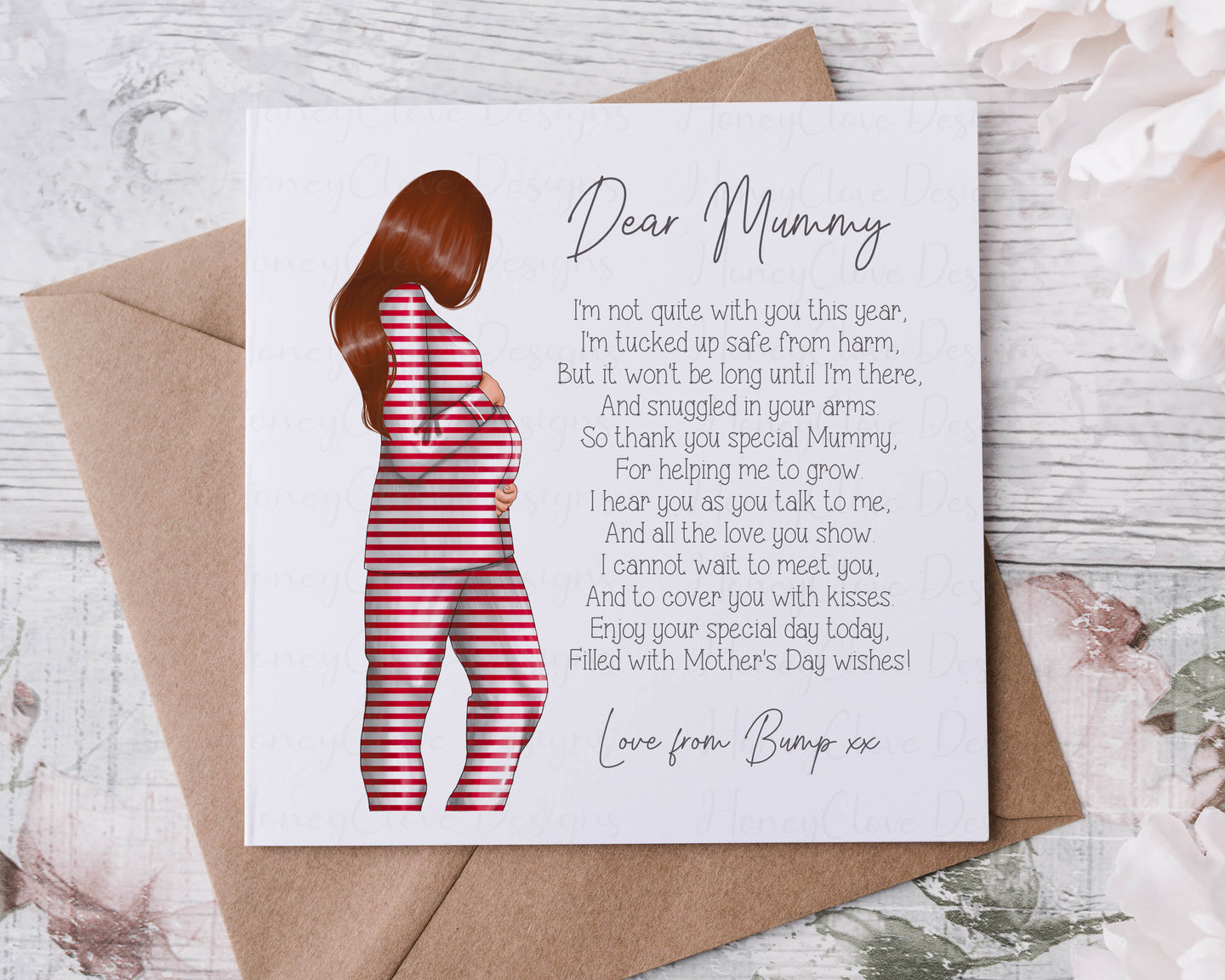To Mummy From Bump Mother's Day Card