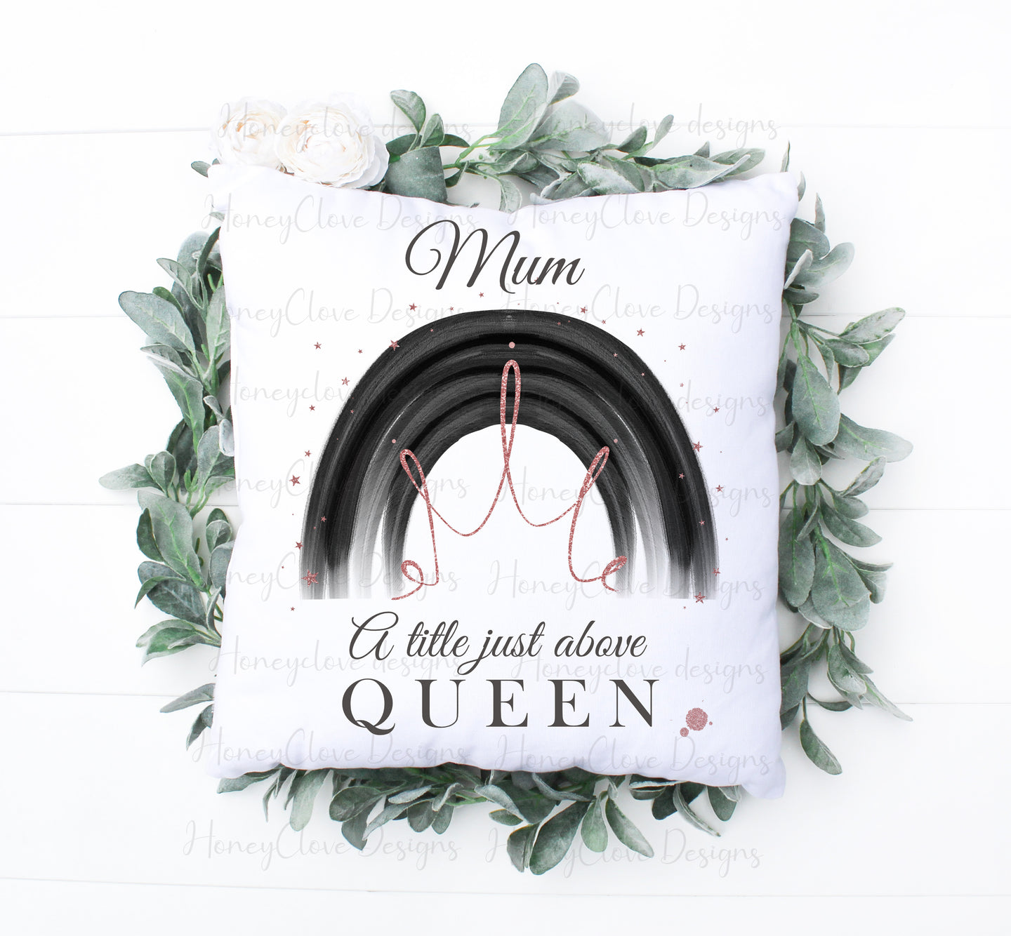 Mum Queen Rainbow Cushion