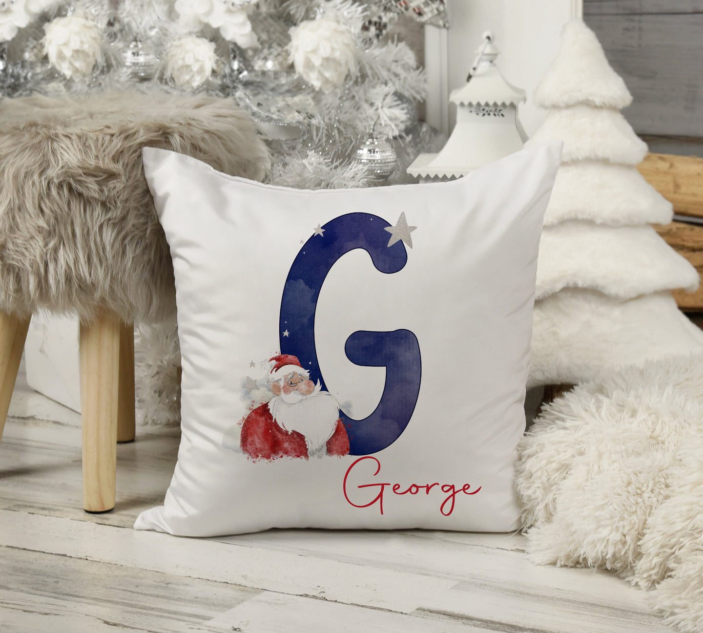 Jolly Santa Christmas Cushion