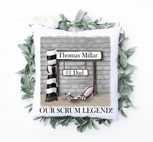 Load image into Gallery viewer, Street Sign Cushion (Grey)  - Rugby
