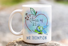 Load image into Gallery viewer, Teacher Mug - Apple Design Blue
