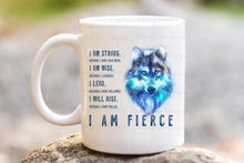 Load image into Gallery viewer, Wolf Mug - Blue Handle
