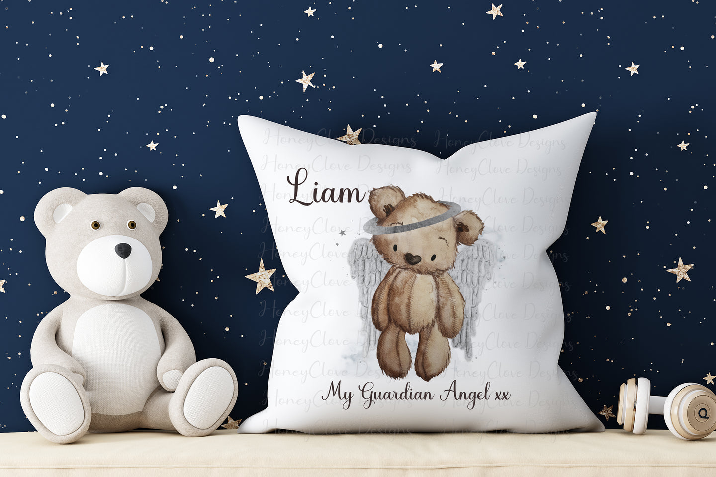 Brown Angel Bear Cushion - 3 variations