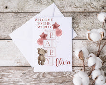 Load image into Gallery viewer, New Baby Blocks Cushion - Rosegold

