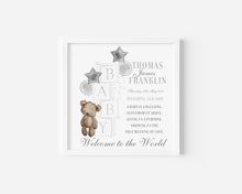 Load image into Gallery viewer, New Baby Blocks Cushion - Silver
