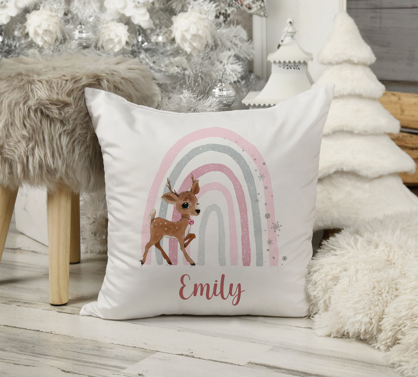 Baby Reindeer Christmas Snuggle Cushion  - 2 colours