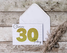 Load image into Gallery viewer, Number Greeting Card - Various Colours
