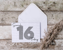 Load image into Gallery viewer, Number Greeting Card - Various Colours
