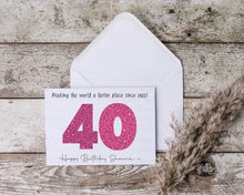 Load image into Gallery viewer, Number Greeting Card - Various Colours
