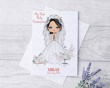 Load image into Gallery viewer, Communion Girl With Veil Greeting Card
