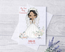 Load image into Gallery viewer, Communion Girl With Veil Greeting Card
