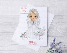 Load image into Gallery viewer, Communion Girl With Veil Greeting Card
