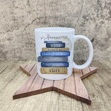 Load image into Gallery viewer, Blue Lunar Bookstack mug
