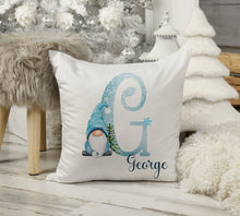 Load image into Gallery viewer, Blue Gonk Christmas Cushion
