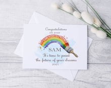 Load image into Gallery viewer, Graduation Bright Rainbow Greeting Card
