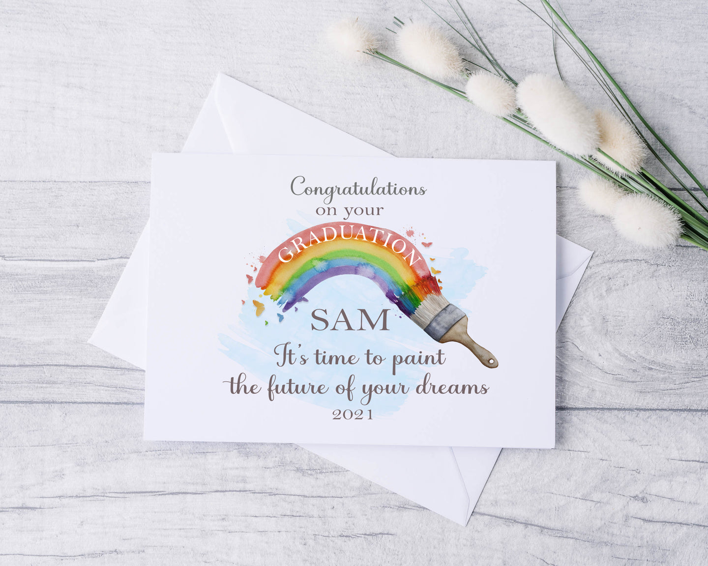 Graduation Bright Rainbow Greeting Card