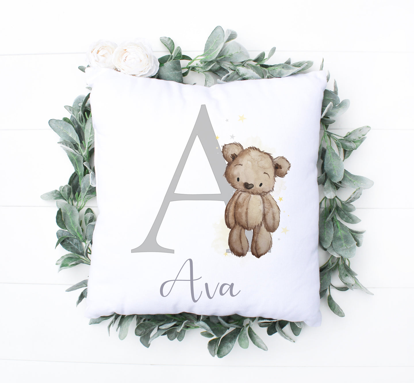 Brown Bear Alphabet Cushion