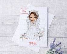 Load image into Gallery viewer, Communion Girl With Veil Greeting Card
