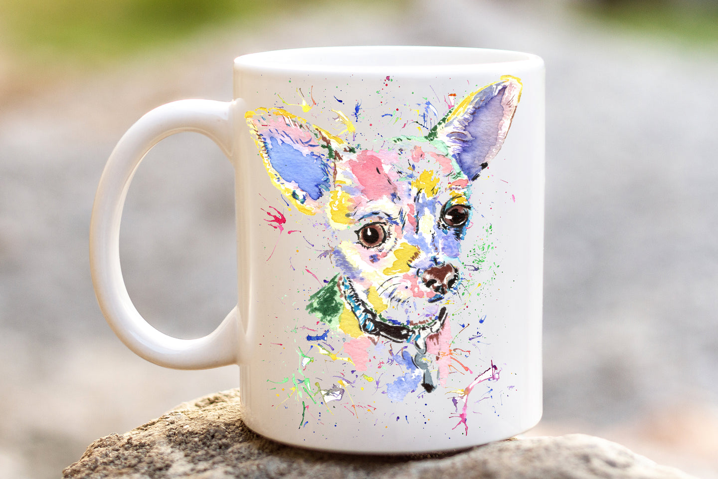 Watercolour Dog Mug - Chihuahua Style