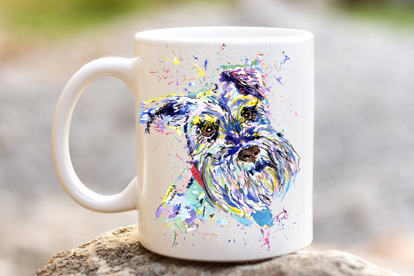 Watercolour Dog Mug - Shnauzer Style