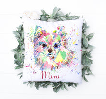 Load image into Gallery viewer, Watercolour Dog Cushion - Yorkshire Terrier Style
