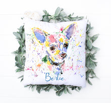 Load image into Gallery viewer, Watercolour Dog Cushion - Westie Style
