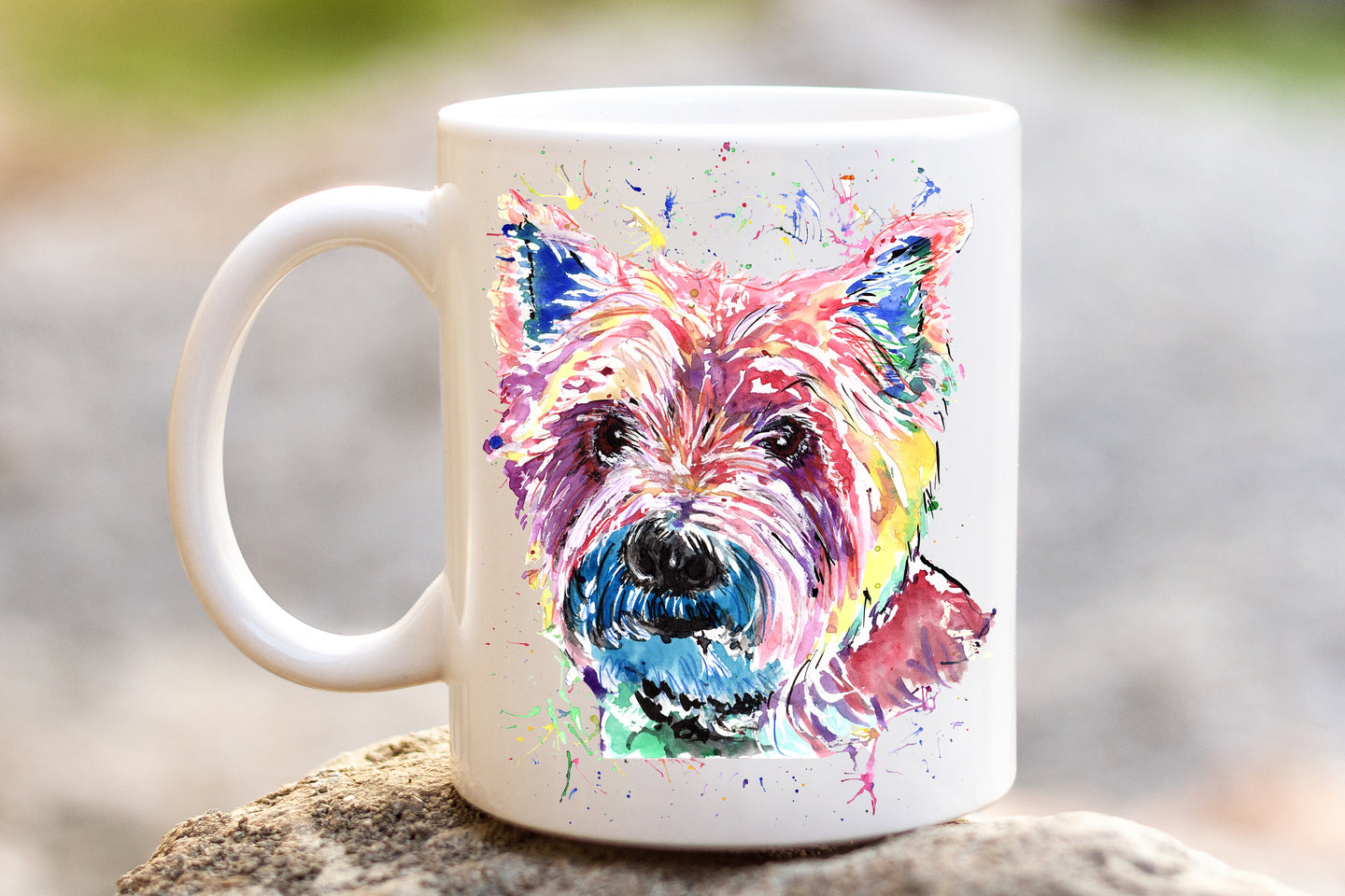 Watercolour Dog Mug - Westie Style